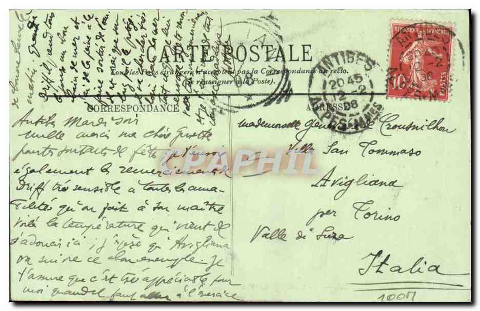 CPA Cueillette des tubereuses Cote d'Azur  — Rückseite