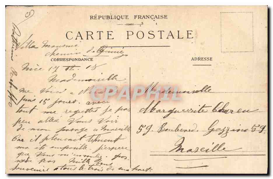 CPA Cueillette Parfumerie Bruno Court Grasse Triage des roses  — Rückseite