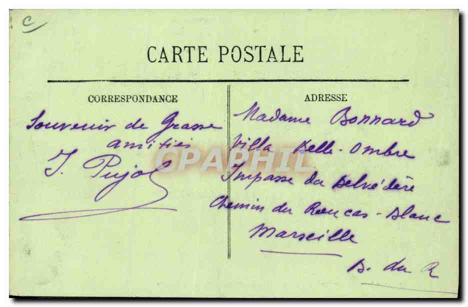 CPA Cueillette des fleurs d'oranger Cote D'Azur  — Rückseite