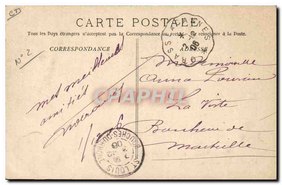 CPA Cueillette du jasmin Cote d'Azur  — Rückseite