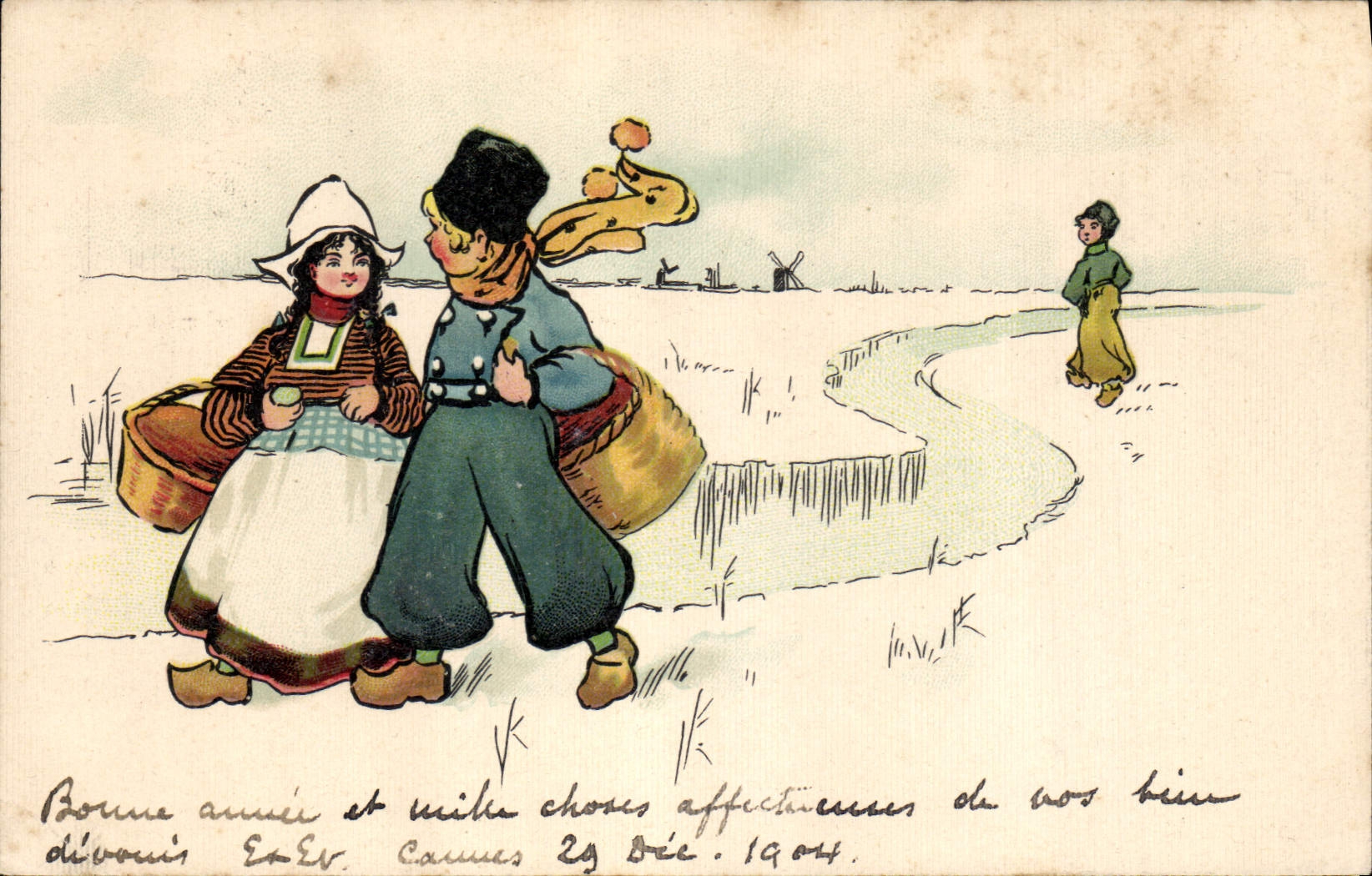 CPA Fantaisie Illustrateur Enfants Folklore Hollande 