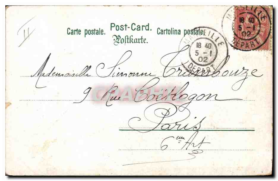 CPA Fantaisie Illustrateur Bateaux  — Rückseite