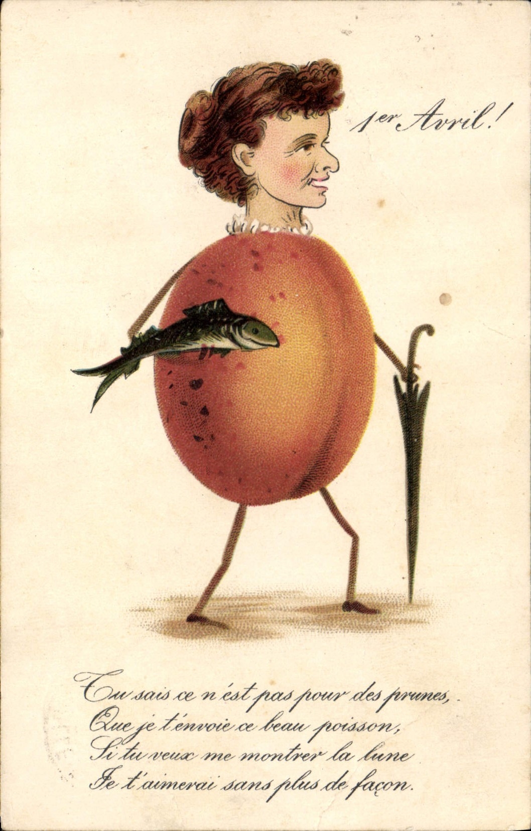CPA Fantaisie Illustrateur Femme Poisson 
