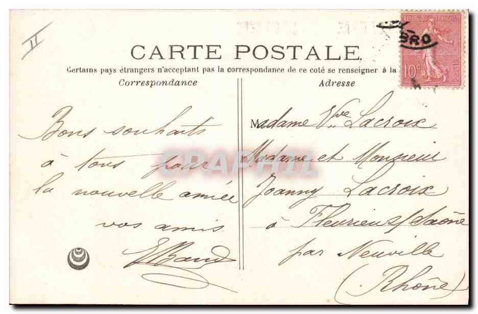CPA Fantaisie Illustrateur Femme Automobile Annee 1906  — Rückseite