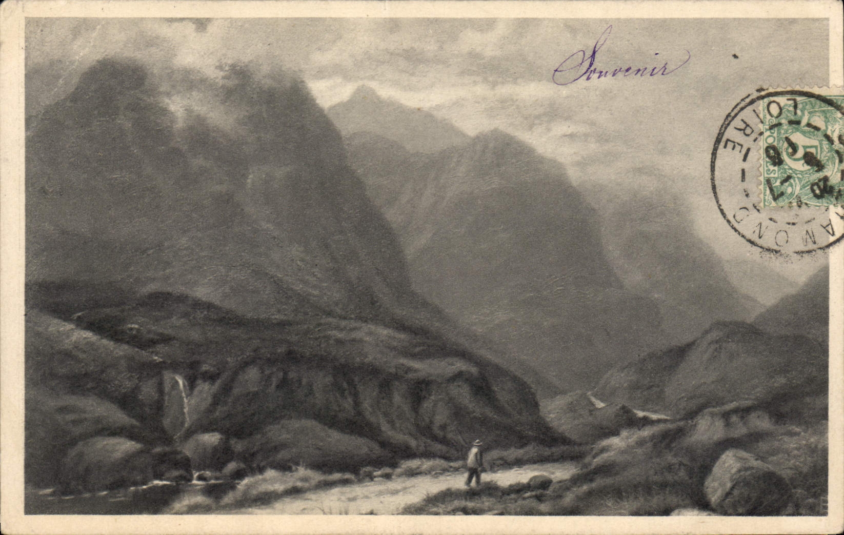 CPA Fantaisie Illustrateur Paysage 