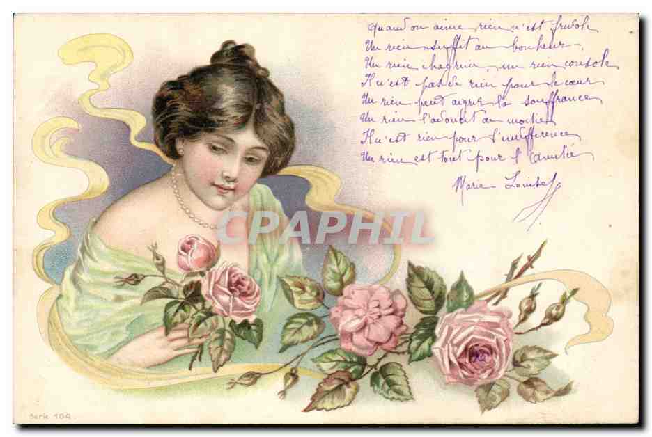 CPA Fantaisie Illustrateur Femme 