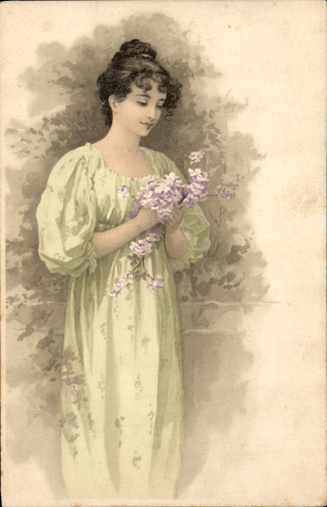 CPA Fantaisie Illustrateur Femme 