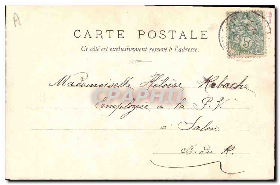 Jeune femme en bonnet rose — souvenir amical — Joséphine — Achterkant