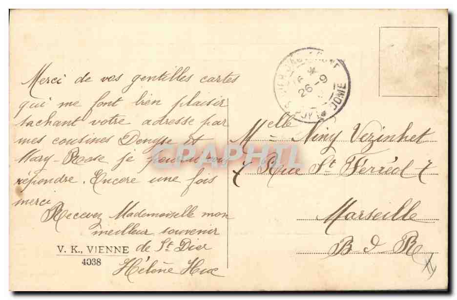 CPA Fantaisie Femme  — Verso