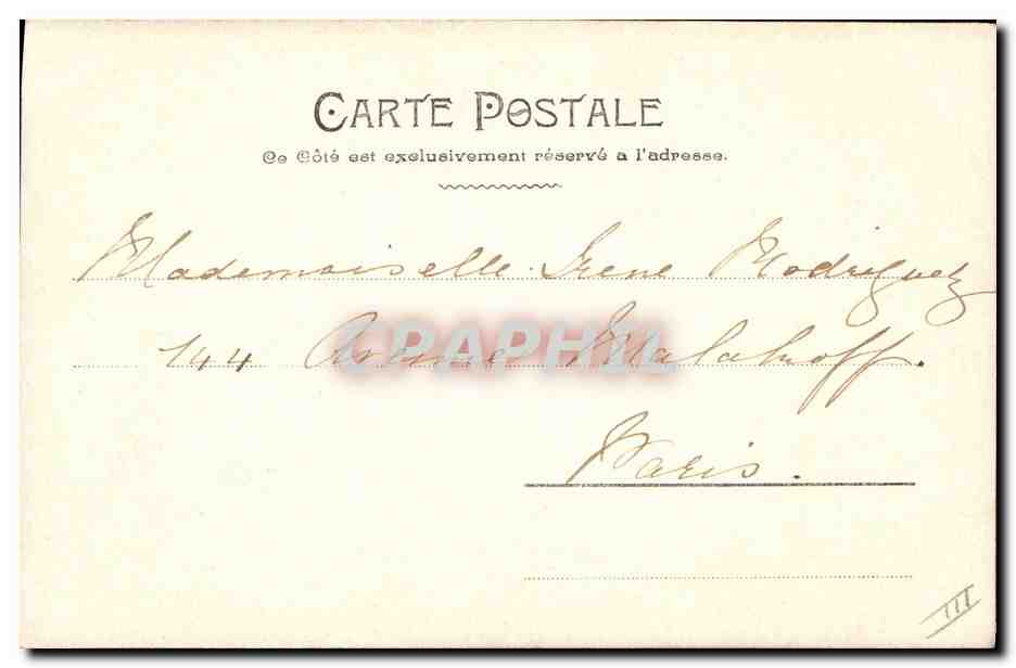Junge Frau in einem Lilakleid — Weihnachten 1901 — Verleger nicht sichtbar — Rückseite