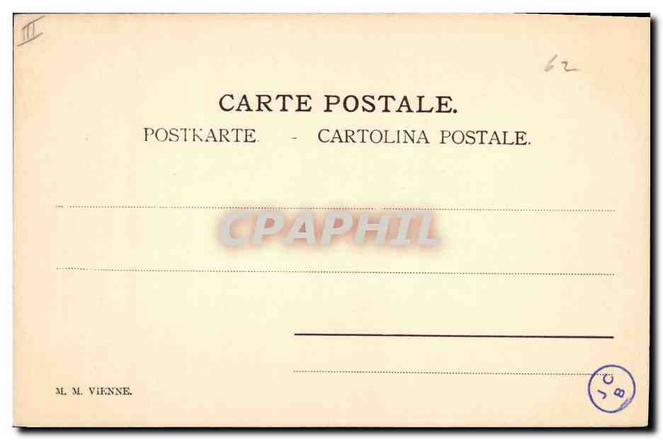 Jeune femme en chapeau violet — portrait — M. M. Vienne, n° 62 — Reverso