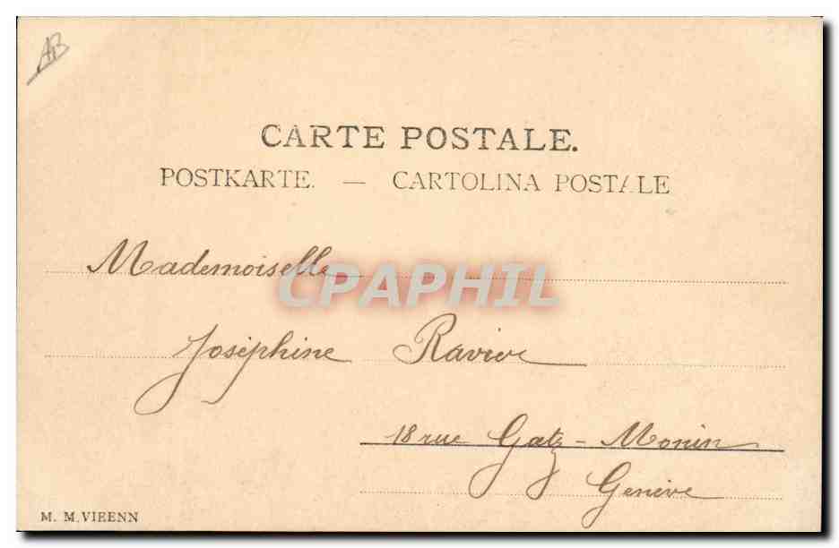 Fille avec moutons — Heureuses Pâques — R.R. Wichera — Verso