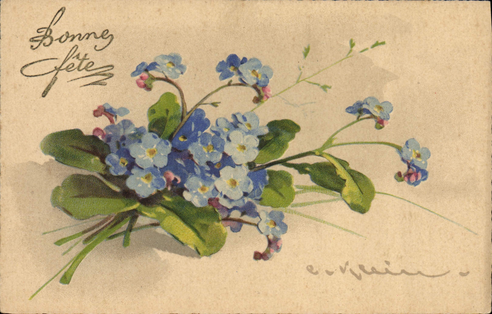 CPA Fantaisie Illustrateur Fleurs 