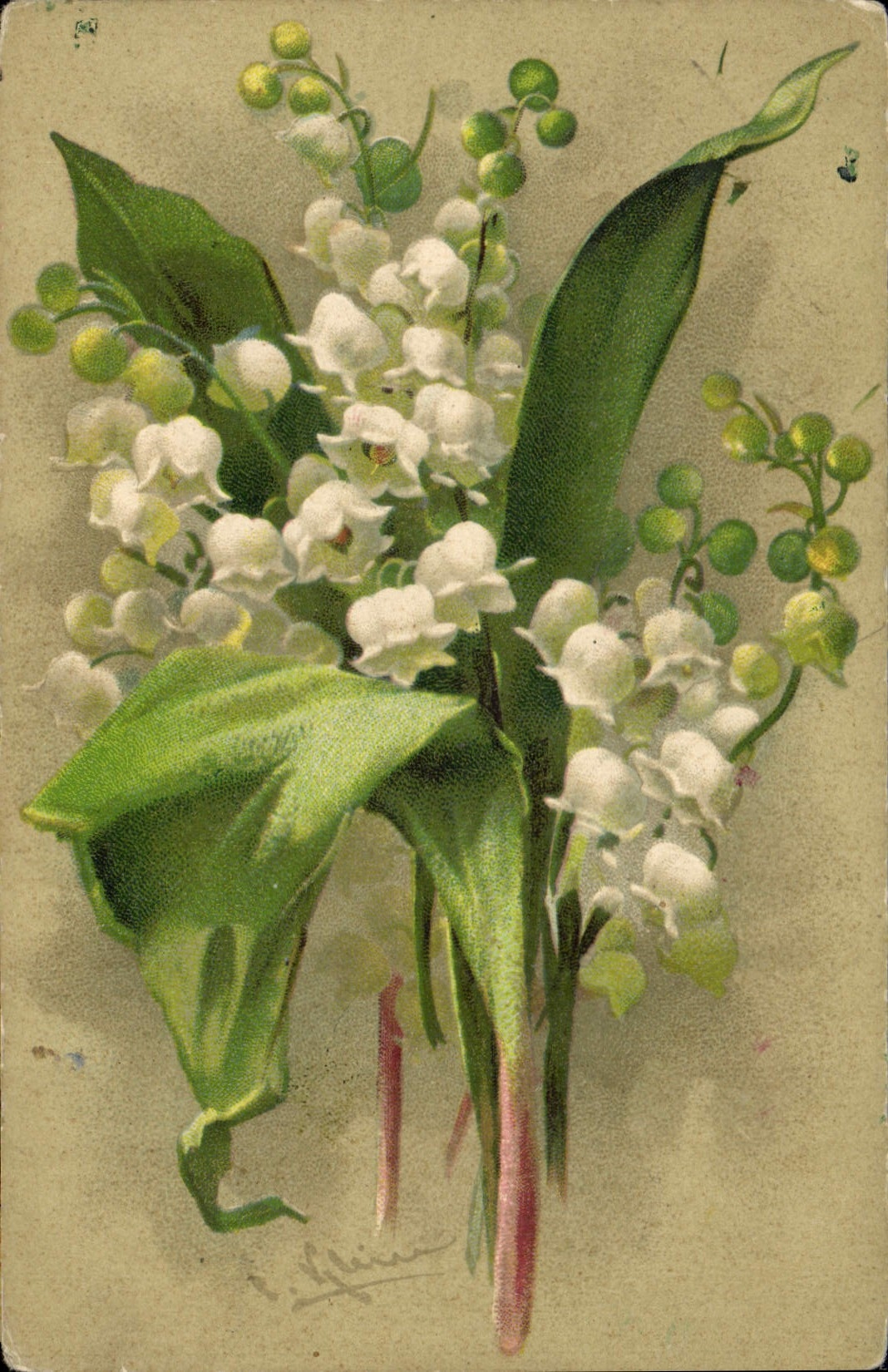 CPA Fantaisie Illustrateur Fleurs 