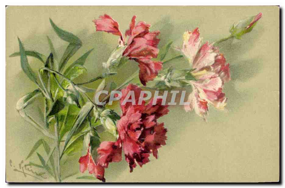 CPA Fantaisie Illustrateur Fleurs 