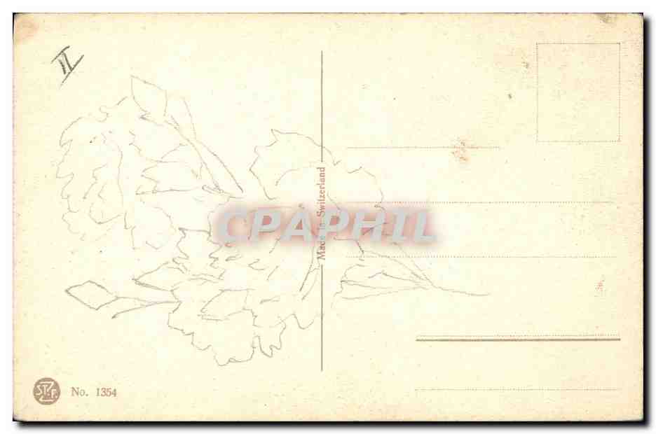 CPA Fantaisie Illustrateur Fleurs  — Verso
