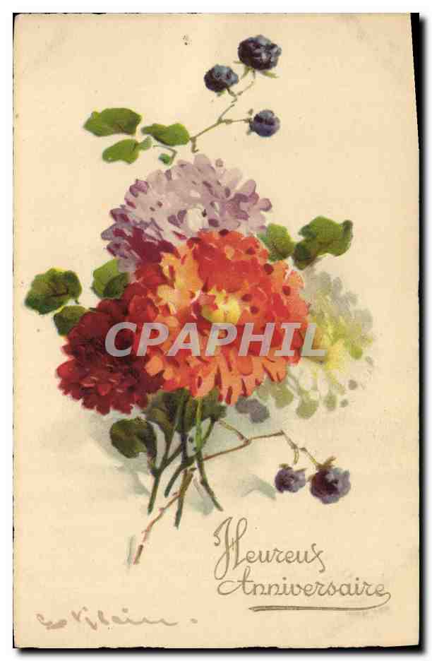 CPA Fantaisie Illustrateur Fleurs 