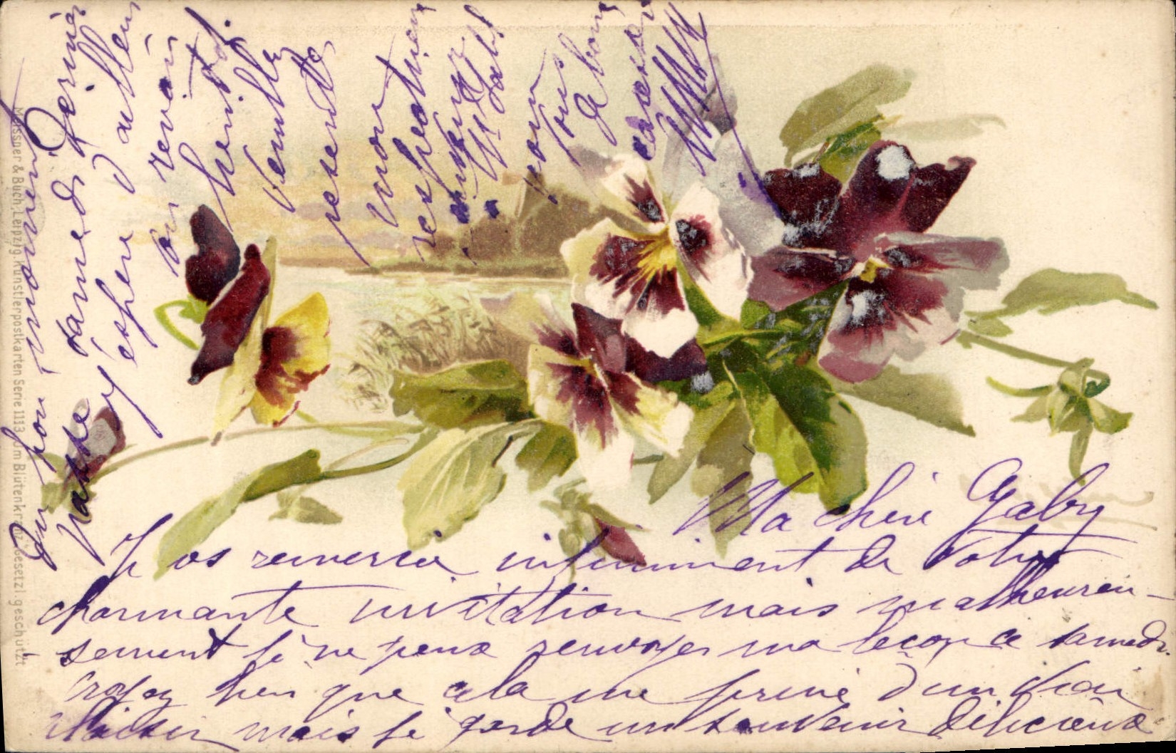 CPA Fantaisie Illustrateur Fleurs 