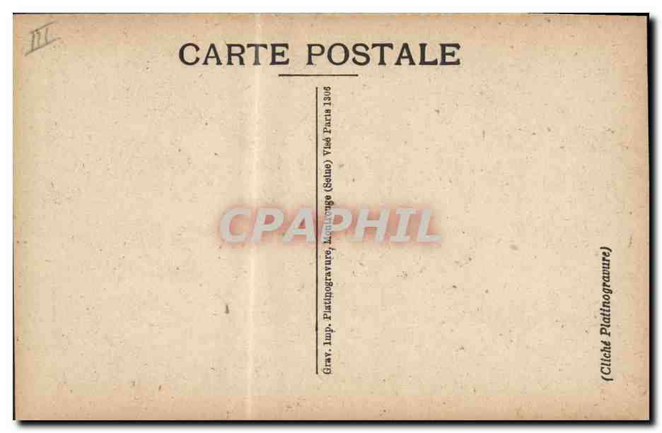 Général Berthelot — portrait militaire — Grav. Imp. Platinographie, Paris — Verso