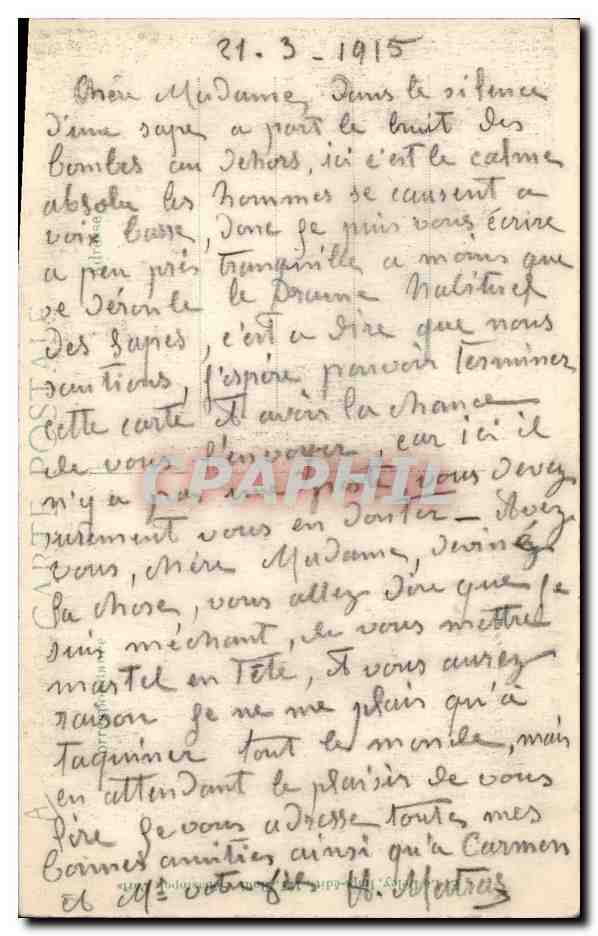 Général français — Commandant en chef de l'Armée Anglaise — Éditeur E.P.D. n° 14 — Reverso