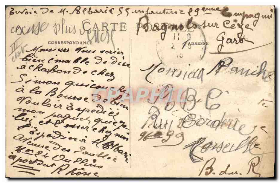 CPA Militaria General allemand Liman Von Sanders Commandant en chef de l'armee Turque Turquie Turkey  — Verso