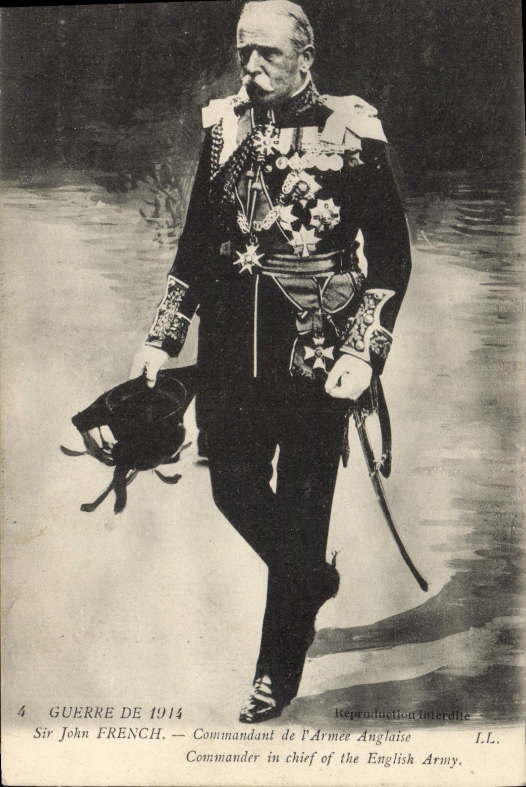 CPA Militaria Sir John French Commandant de l'armee anglaise 