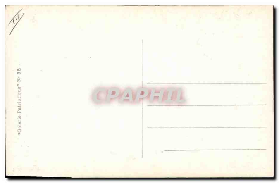 CPA Militaria Le General Curieres de Castelnau  — Verso