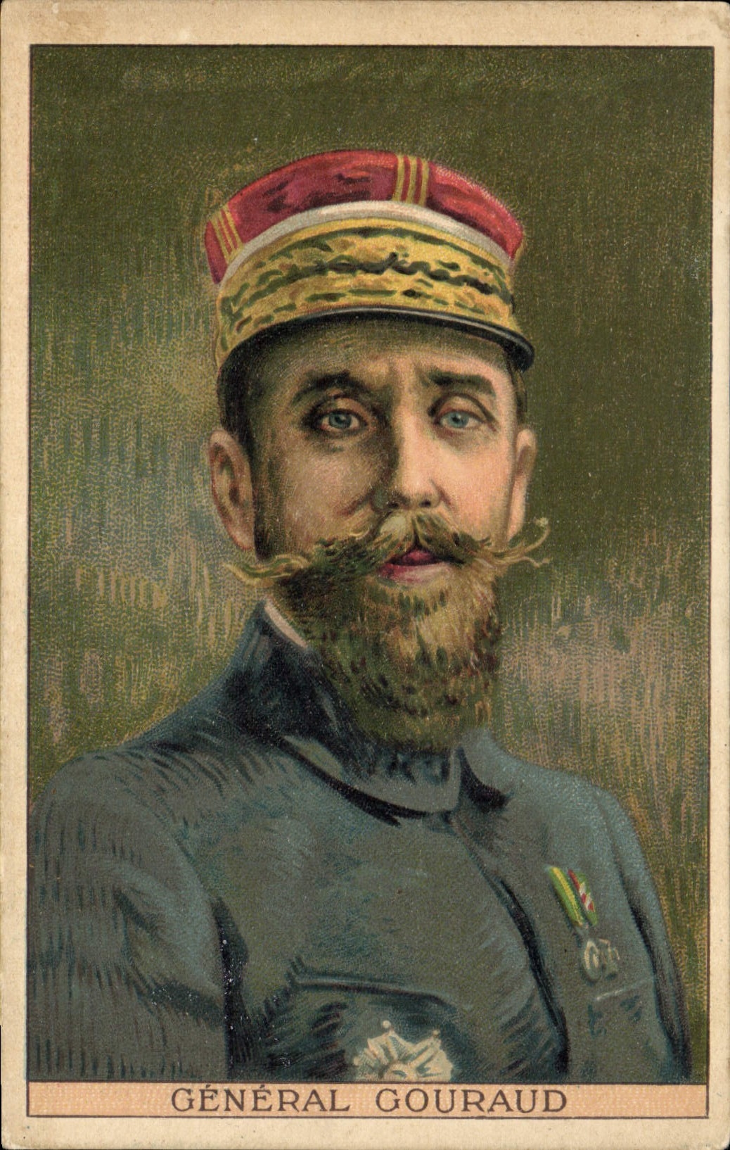 Général Gouraud — portrait militaire — éditeur non visible, n° de série non lisible