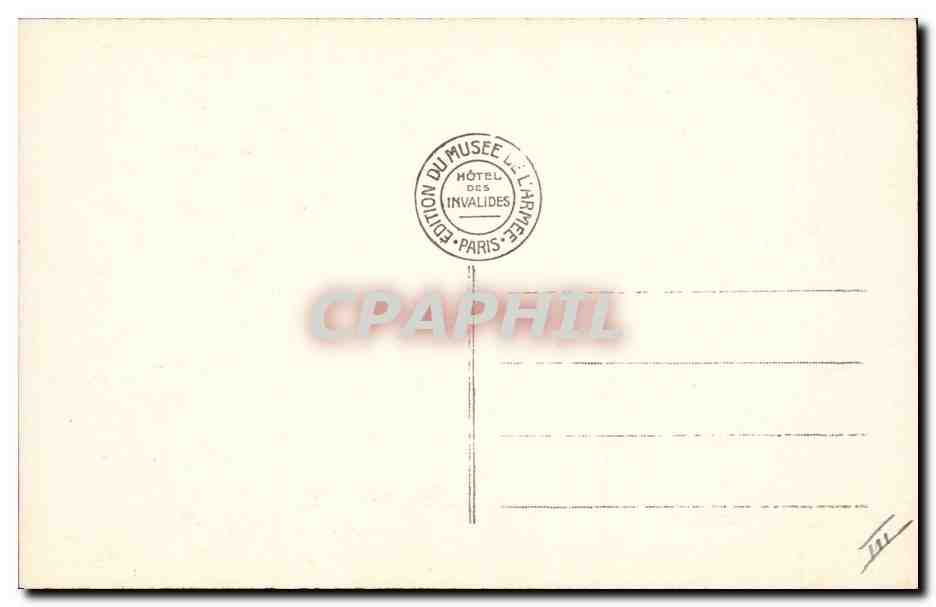 CPA Militaria Paris Musee de l'armee Le general Weygand  — Verso