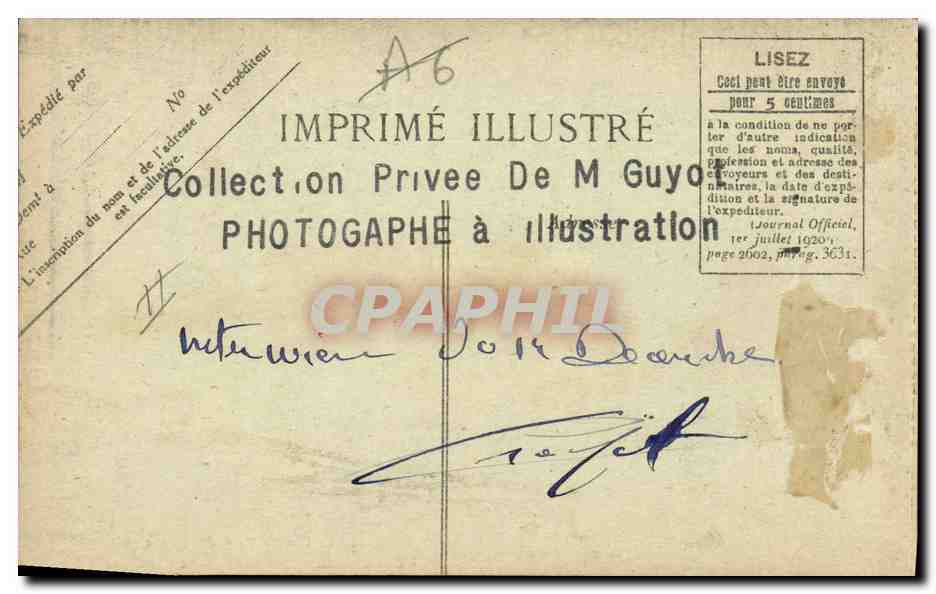 M. Paul Deschanel chez lui — photographie — Collection privée de M. Guyon — Verso