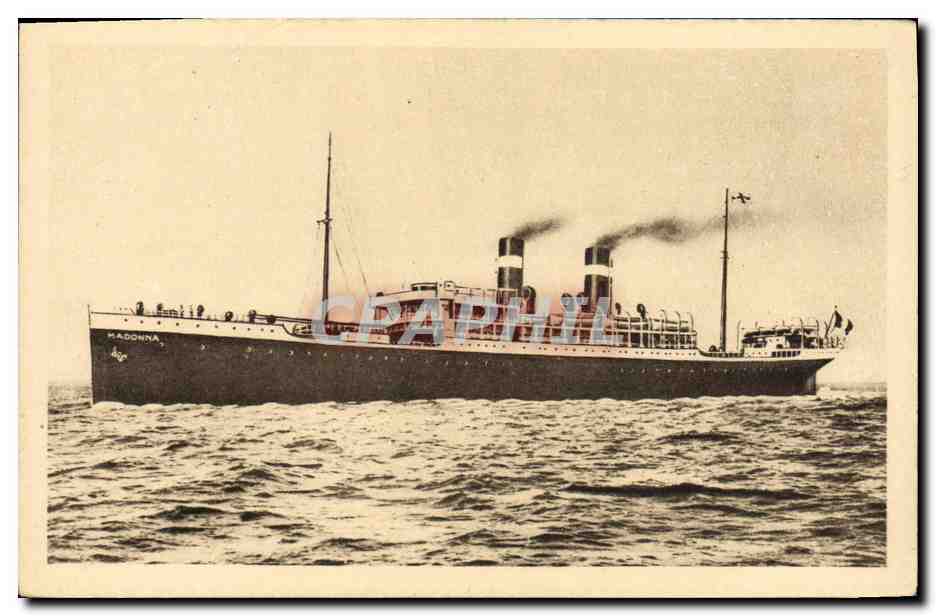 CPA Bateau Paquebot Fabre line Madonna 