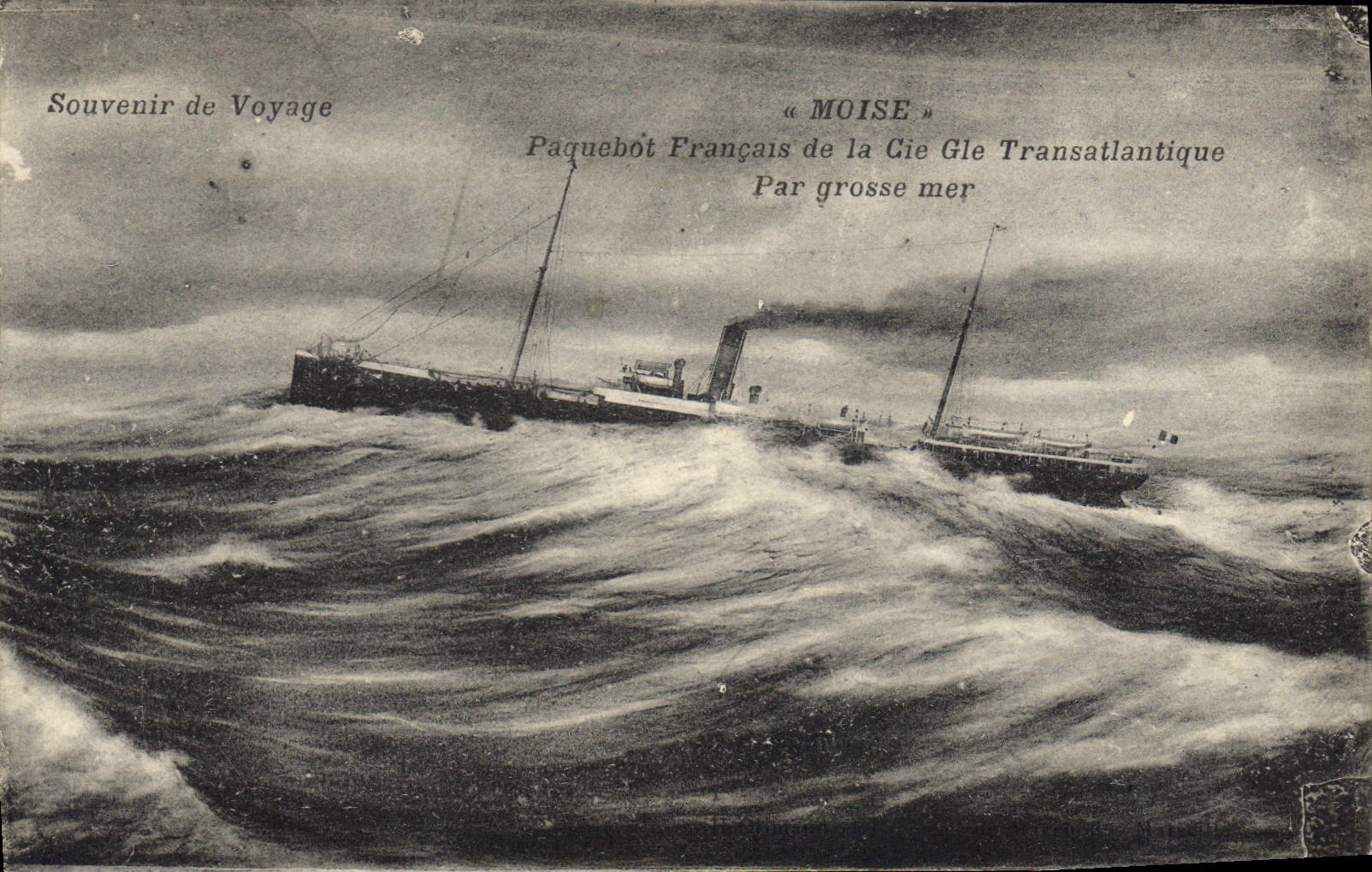 Paquebot Français « MOISE » — Paquebot de la Cie Gle Transatlantique — Souvenir de Voyage