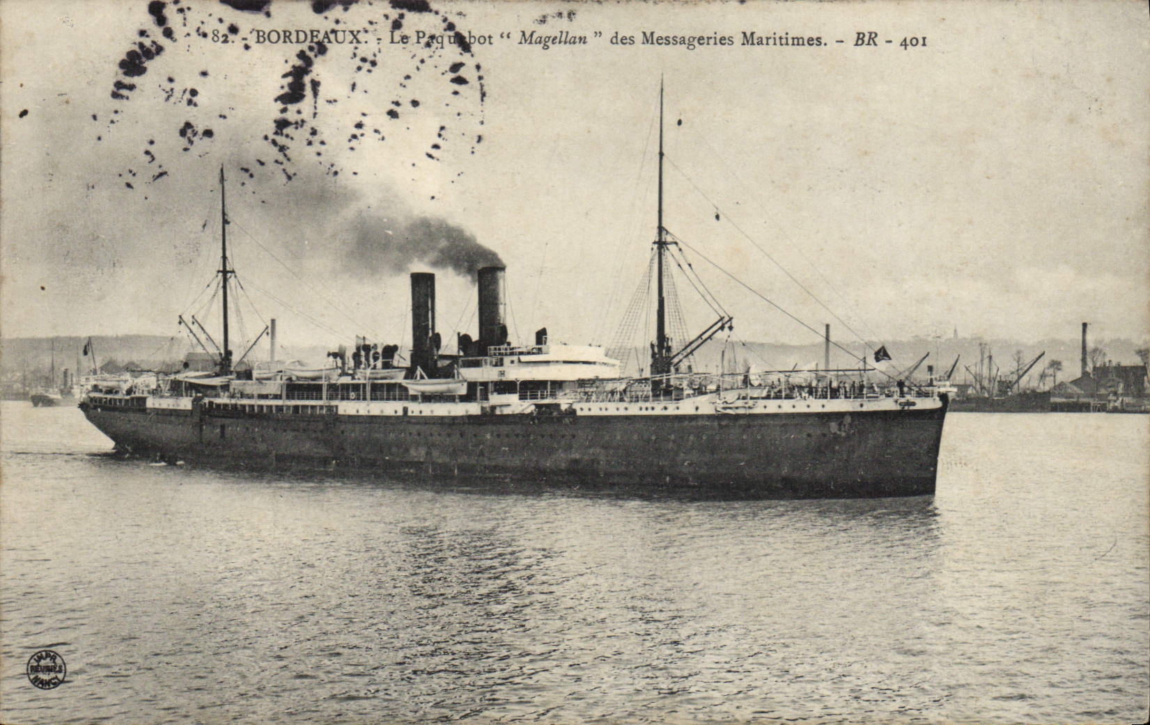 Bordeaux — Le Paquebot "Magellan" des Messageries Maritimes — BR-401