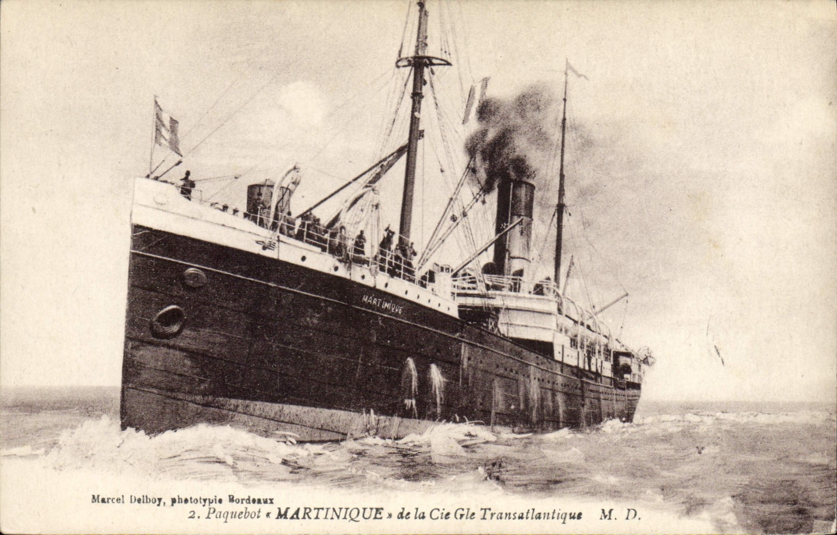 Paquebot « MARTINIQUE » della Cie Gie Transatlantique — Marcel Delboy, fototipia Bordeaux, n°2