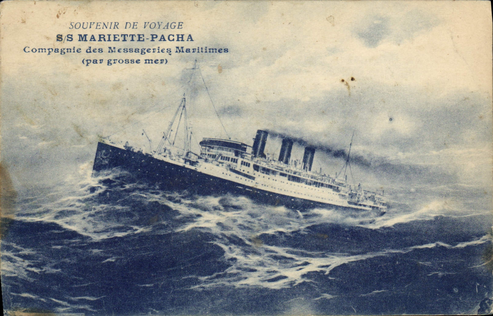S/S Mariette-Pacha — Compagnie des Messageries Maritimes — Souvenir de voyage