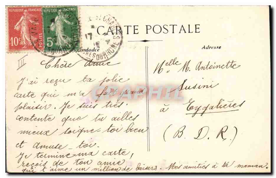 Paquebot « MEDJERDA » — Cie Touache — H. Grinmand et Cie, 54 Rue Mazenod, Marseille — Reverso