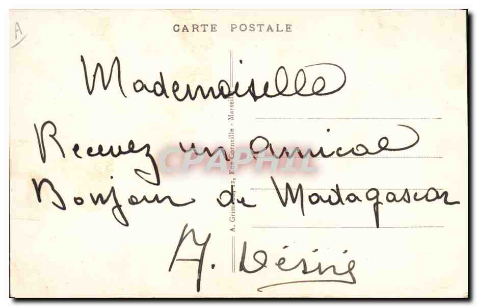 S/S Général METZINGER — Paquebot des Messageries Maritimes (par grosse mer) — Reverso