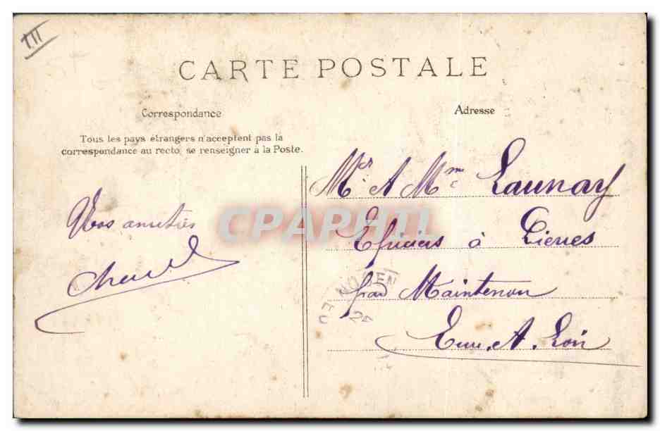 CPA Folklore Lits Clos Bretagne Le premier tete a tete  — Verso