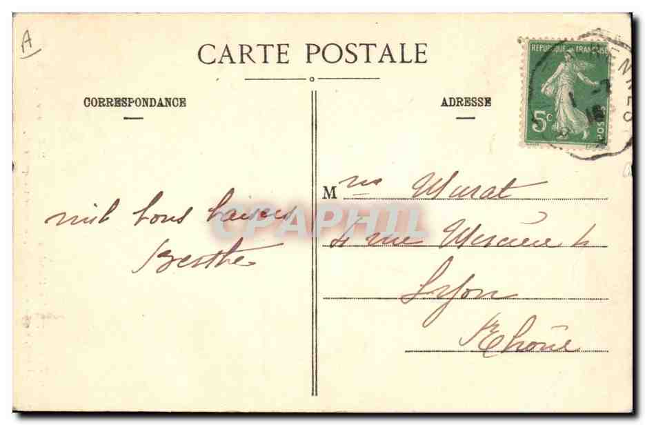 CPA Folklore Lits Clos Rappel a l'ordre — Verso
