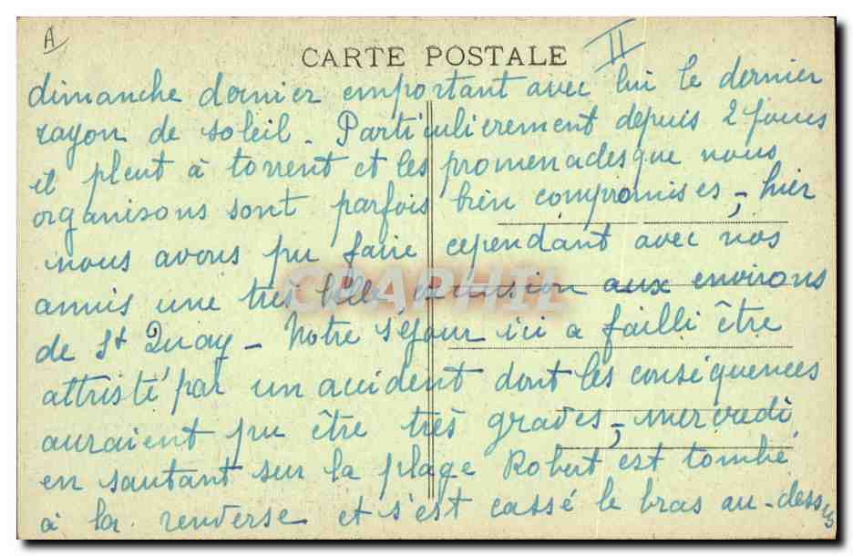 CPA Folklore Lits Clos Premiere escapade Excursion en pays inconnu — Verso