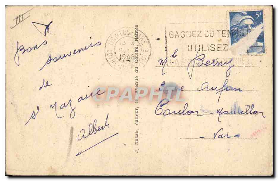 CPA Folklore Autour des Lits Clos Enfant — Verso