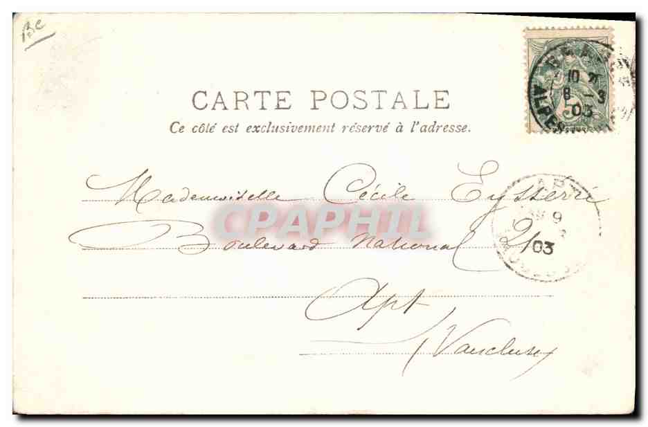 CPA Cueillette des violettes Cote d'Azur  — Rückseite