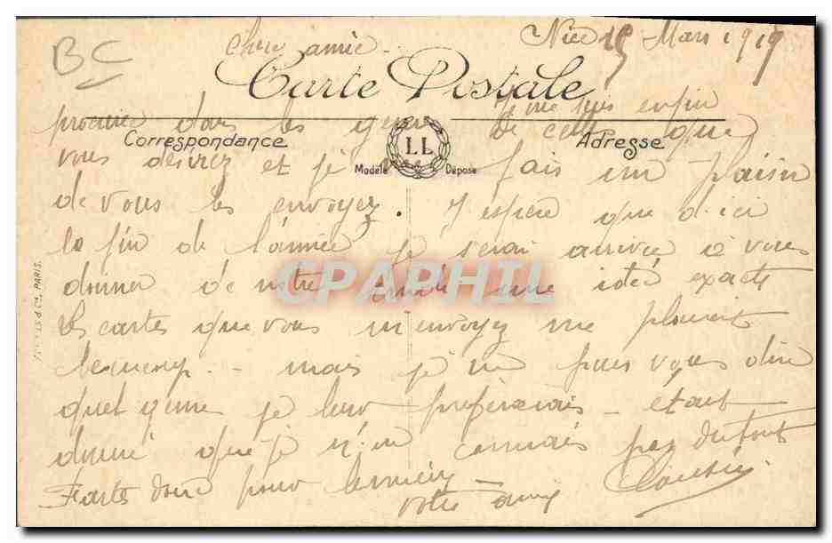 CPA Cueillette des Marguerites Cote d'Azur  — Rückseite