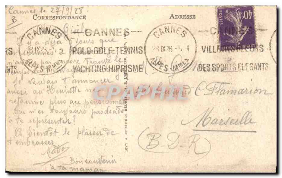 CPA Cueillette des roses Cote d'Azur  — Rückseite