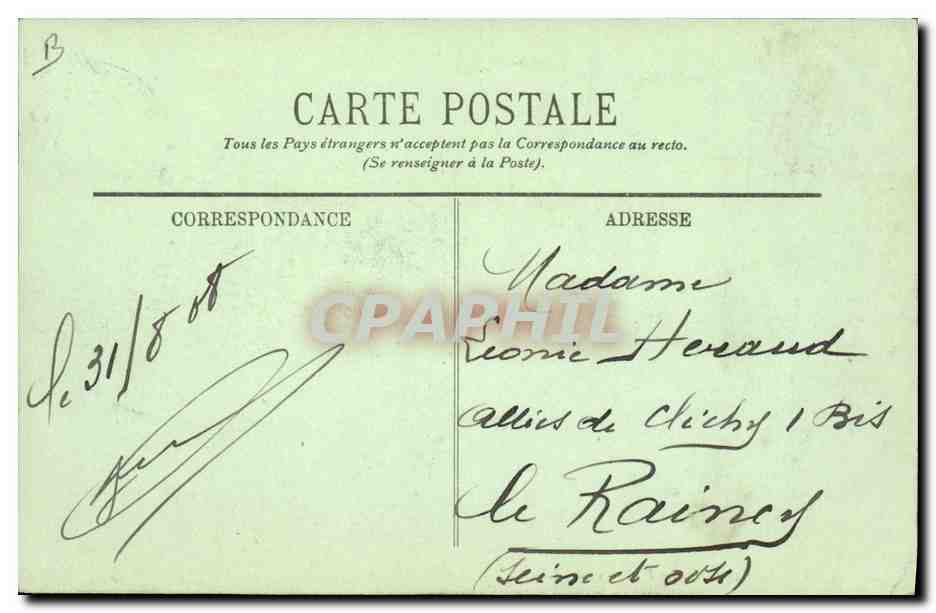 CPA Cueillette des violettes  — Rückseite
