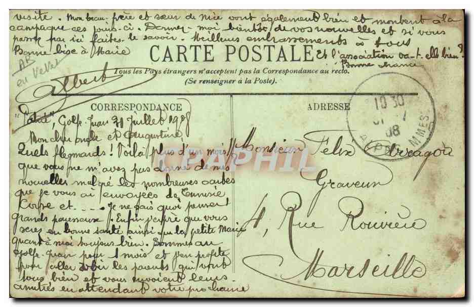 CPA Cueillette des tubereuses Cote d'Azur  — Rückseite