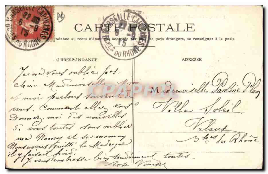CPA Cueillette des jasmins Parfurmerie Molinard Jeune a Grasse  — Rückseite