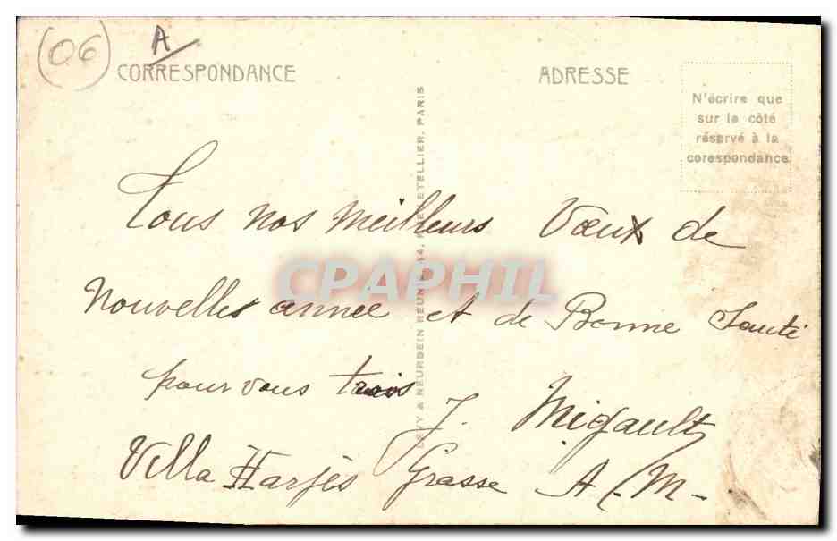 CPA Cueillette du jasmin Cote d'Azur  — Rückseite