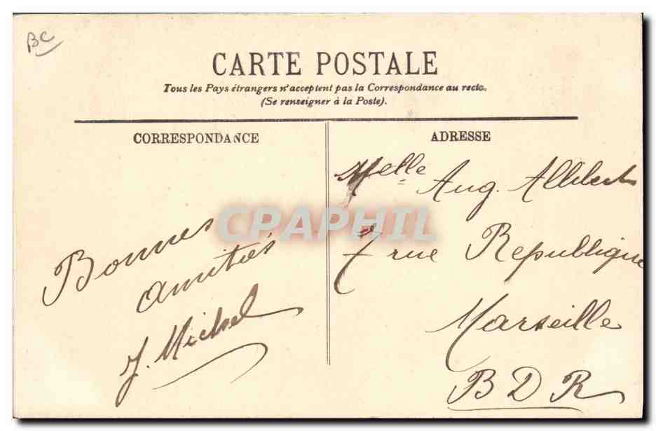CPA Cueillette des Tubereuses Cote d'Azur  — Rückseite
