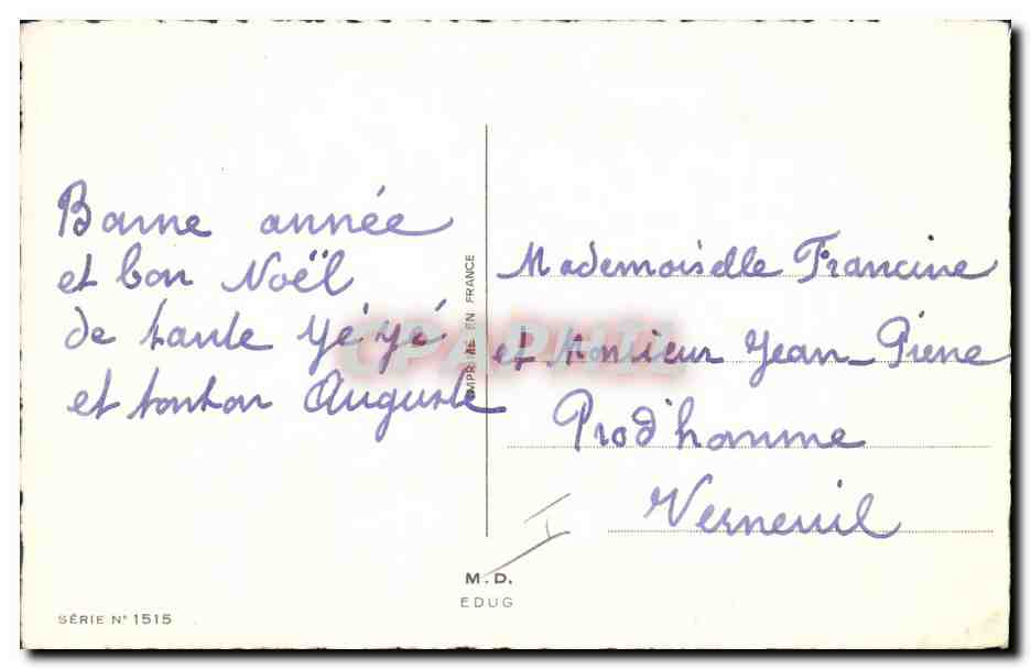 CPA Fantaisie Illustrateur Enfants Bonen annee Lapins  — Rückseite